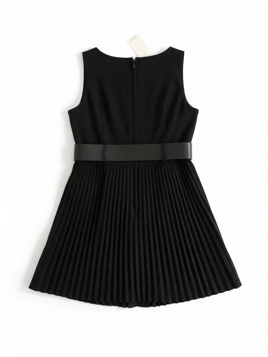 Maeve by Anthropologie Pleated Mini Dress Black Onyx Size Large NWT - Picture 3 of 9